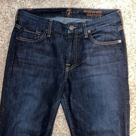 7 For All Mankind The Mid Rise Ankle Skinny Size 29 - Picture 7 of 8